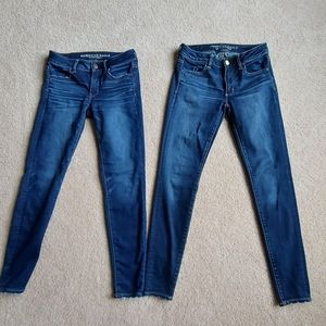 AE American Eagle super stretch jeggings set sz 4
